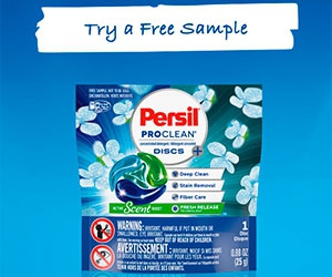 Free Persil ProClean Detergent Discs + Active Scent Booster
