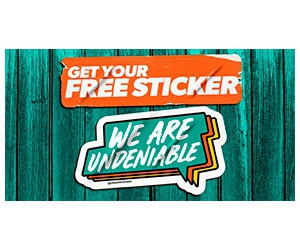 Free "We Are Undeniable" Sticker
