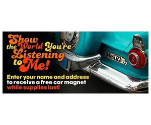 Free MeTVFM Car Magnet
