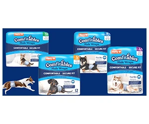 Free Hartz® Comfitables® Male Dog Wraps – Apply Now!
