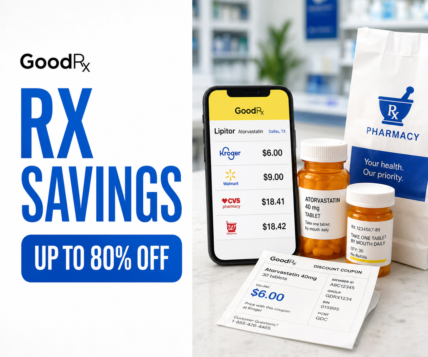 How to Save Up to 80% on Prescriptions With GoodRx Coupons