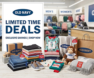 50% Off Almost Everything, 10% Off E-Gift Cards, $6 Kids Steals & More: Old Navy Deals Right Now