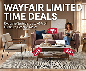 Wayfair Limited Time Deals: Up to 60% Off Warehouse Clearout, Area Rugs, Bedroom Furniture & Home Upgrades