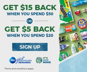 Get Up to $15 Back with P&G – It’s Our Home Rewards!