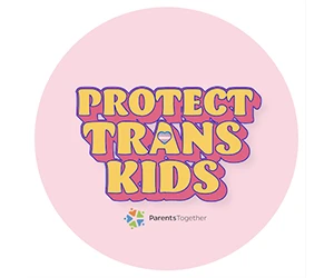 Free Sticker or Button to Support Trans Kids
