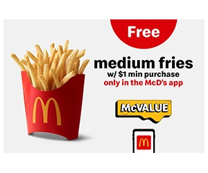Free Fries Friday with McValue - Only in the App