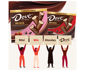 Free Box of DOVE Ice Cream Minis – #MiniWinMonday Instagram Promo Starts May 19