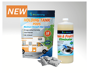 Free Sample from EcoStrong – Try New Holding Tank Pods or Drain & Fruit Fly Eliminator
