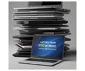 Laptops from $150 at Woot - Limited-Time Tech Deals
