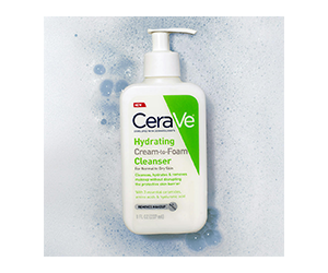 Free CeraVe Hydrating Cream-to-Foam Cleanser - Gentle Skincare Sample
