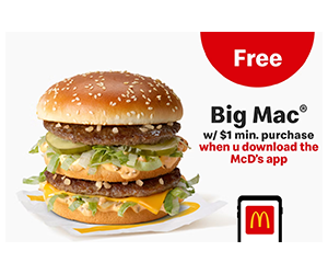 Free Big Mac with $1 Purchase - McDonald’s App Deal