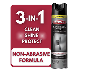 Weiman Stainless Steel Cleaner & Polish Spray - Only $0.62 at Walmart (Reg $11.44)
