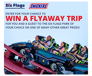 Win a Flyaway Trip to the Six Flags Park of Your Choice - Plus Other Amazing Prizes

