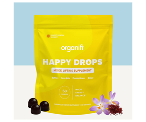 Free Organifi Happy Drops - Support Your Mood Naturally!