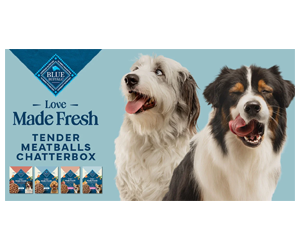 Free Blue Buffalo Love Made Fresh Tender Meatballs Chatterbox Kit
