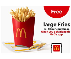 Free Large Fries at McDonald’s
