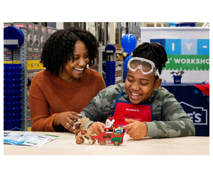 Free Sleigh Ride Toy Build Kit at Lowe’s Kids’ Workshop