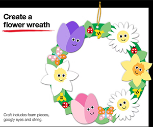 Free Flower Wreath Craft For Kids At JCPenney Kids Zone