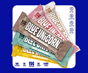 Free Blue Unicorn Protein Bars