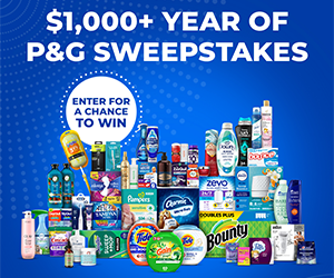 Win P&G brandSAVER Monthly Sweepstakes Prizes