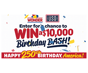 Win $10,000 in the Wonder x USO Birthday Bash Sweepstakes