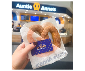 Free Auntie Anne’s Original or Cinnamon Sugar Pretzel
