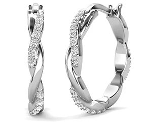Cate & Chloe Lauren Hoop Earrings at Walmart for $16.99 - Save $113.01