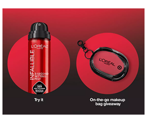 Free L’Oréal Makeup Bag & Infallible Setting Mist Demo at Target